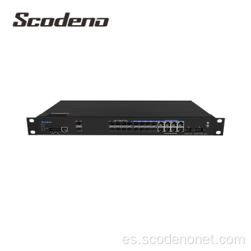 10g SFP Portes Industriales DISPARTOS DC48V/AC 220V L3 Switches industriales administrados 2*10G+8*1000Mbps+8*Puerto óptico combinado 1U Rack MO